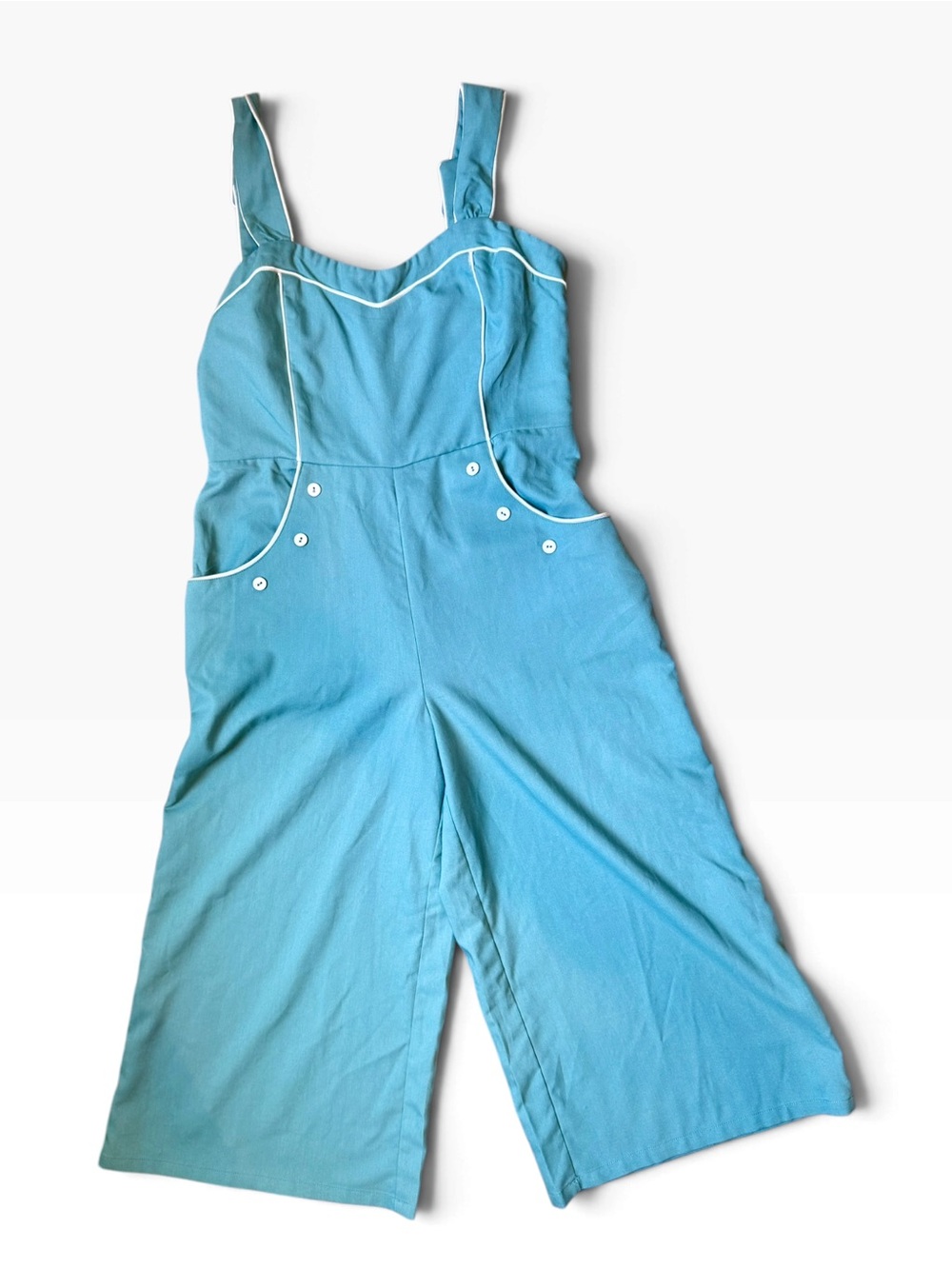 Unique Vintage Wide-Leg Cotton Jumpsuit